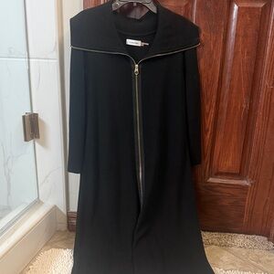 Calvin Klein Black Long Sleeve Sweater Dress with Zipper